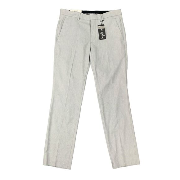 Alfani Pants Mens 30 Gray Heathered Alfatech Stretch Flat Front Water Repellent - Picture 1 of 16